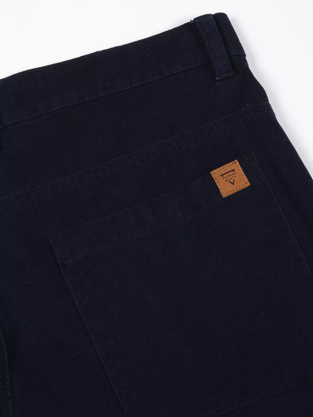 Thomas Scott Men Smart Straight Fit Mid-Rise Easy Wash Pure Cotton Chino Trousers