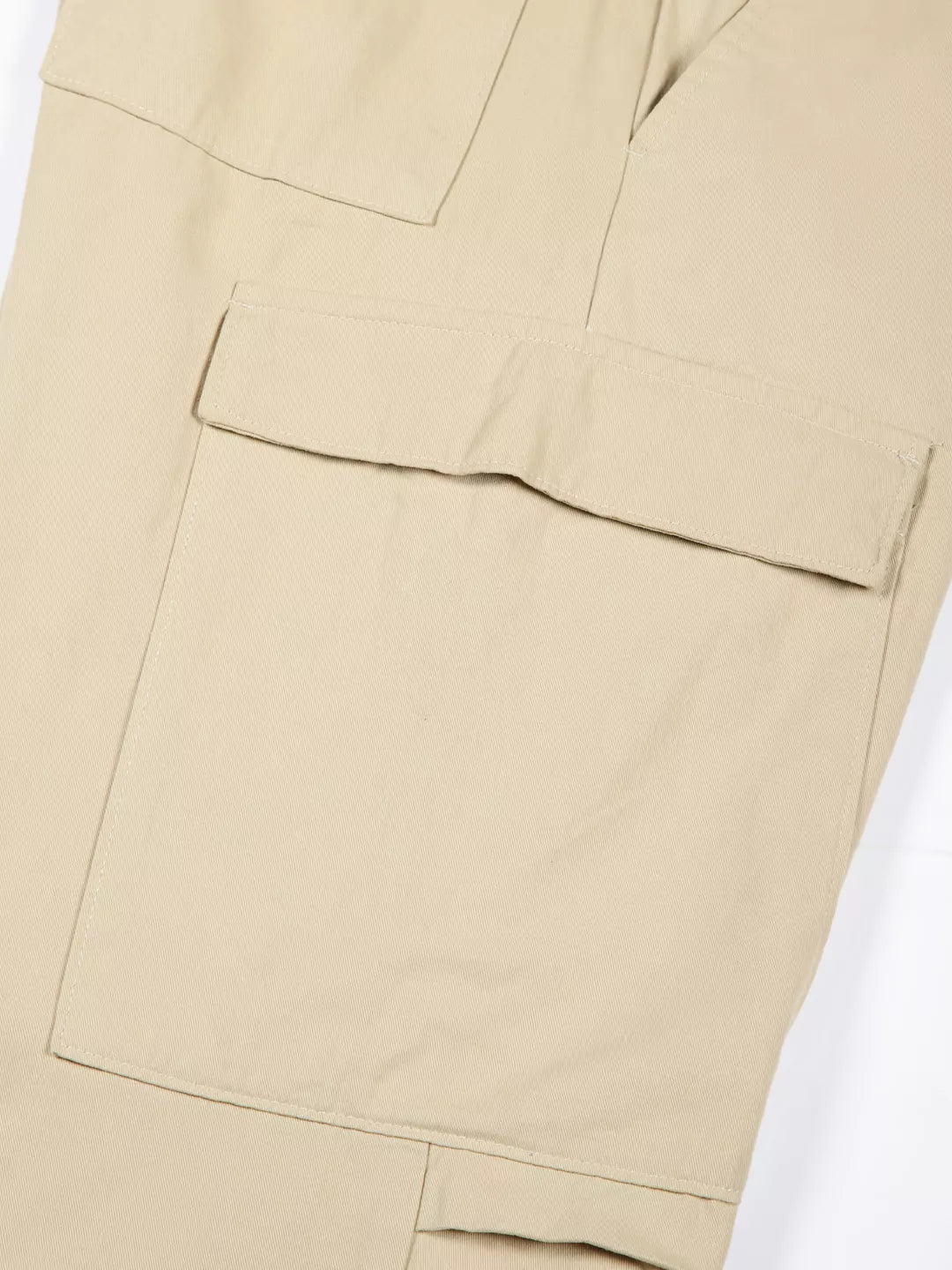 Thomas Scott Men Classic Straight Fit Mid-Rise Pure Cotton Easy Wash Cargos Trousers