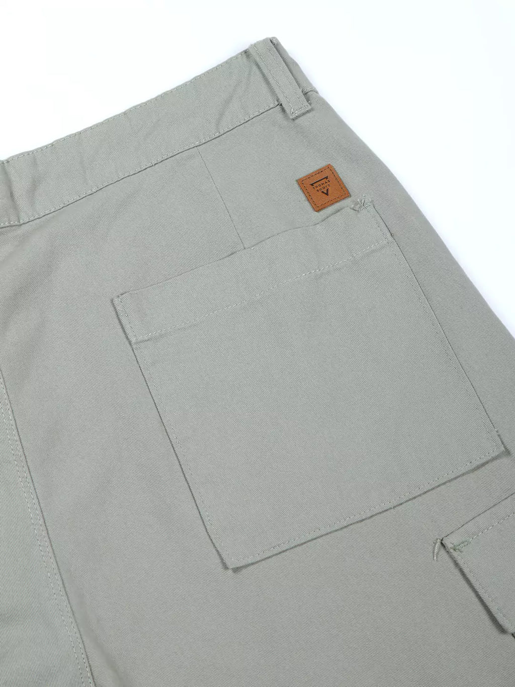 Thomas Scott Men Classic Straight Fit Mid-Rise Pure Cotton Easy Wash Cargos Trousers