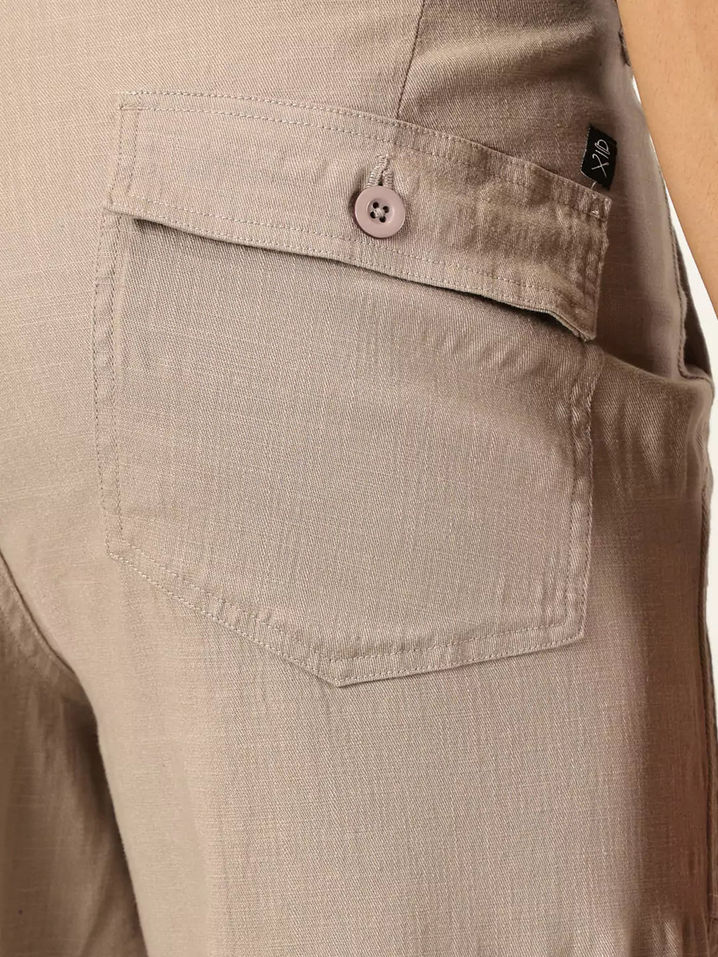 Thomas Scott Men Smart Regular Fit Easy Wash Linen Chinos Trousers