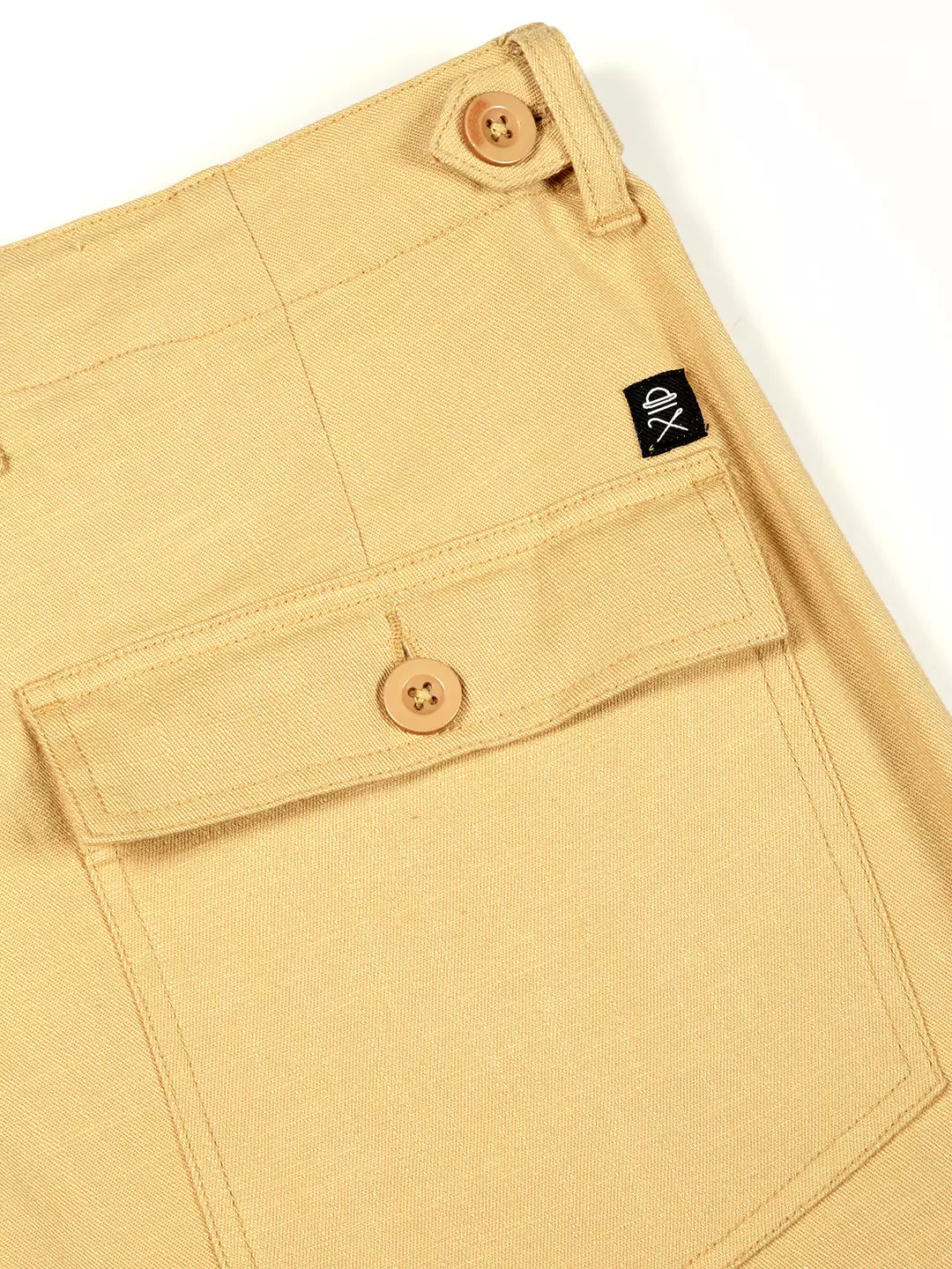 Thomas Scott Men Smart Regular Fit Mid-Rise Easy Wash Linen Chinos Trousers