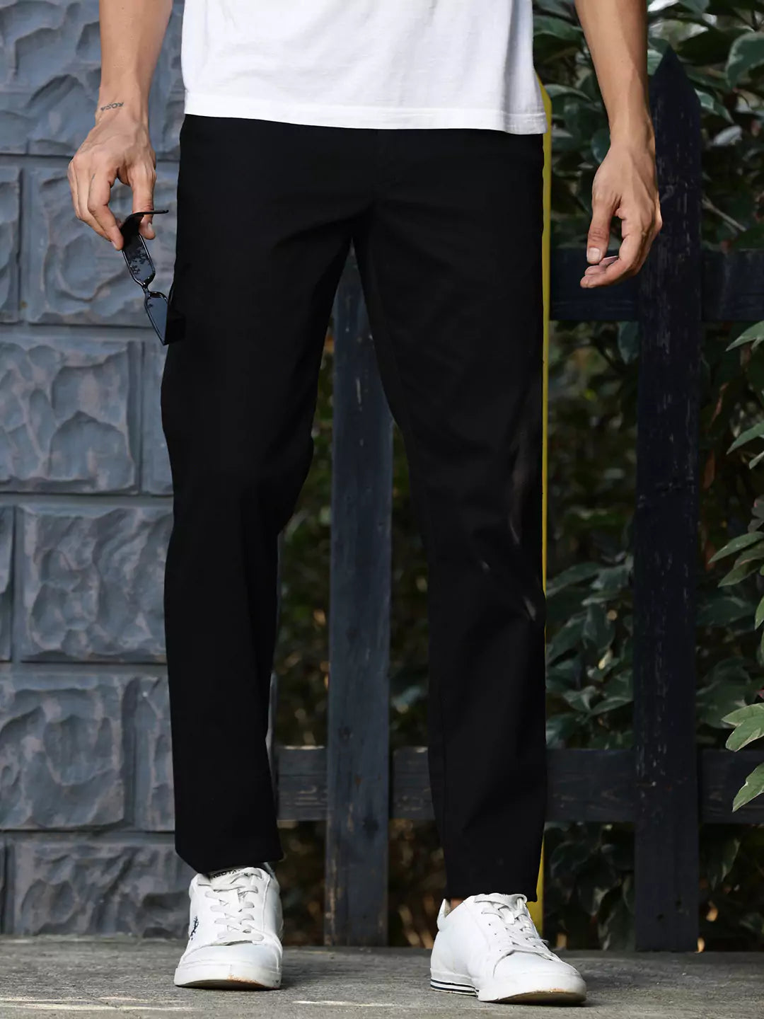 Thomas Scott Men Smart Slim Fit Mid-Rise Chinos Trousers
