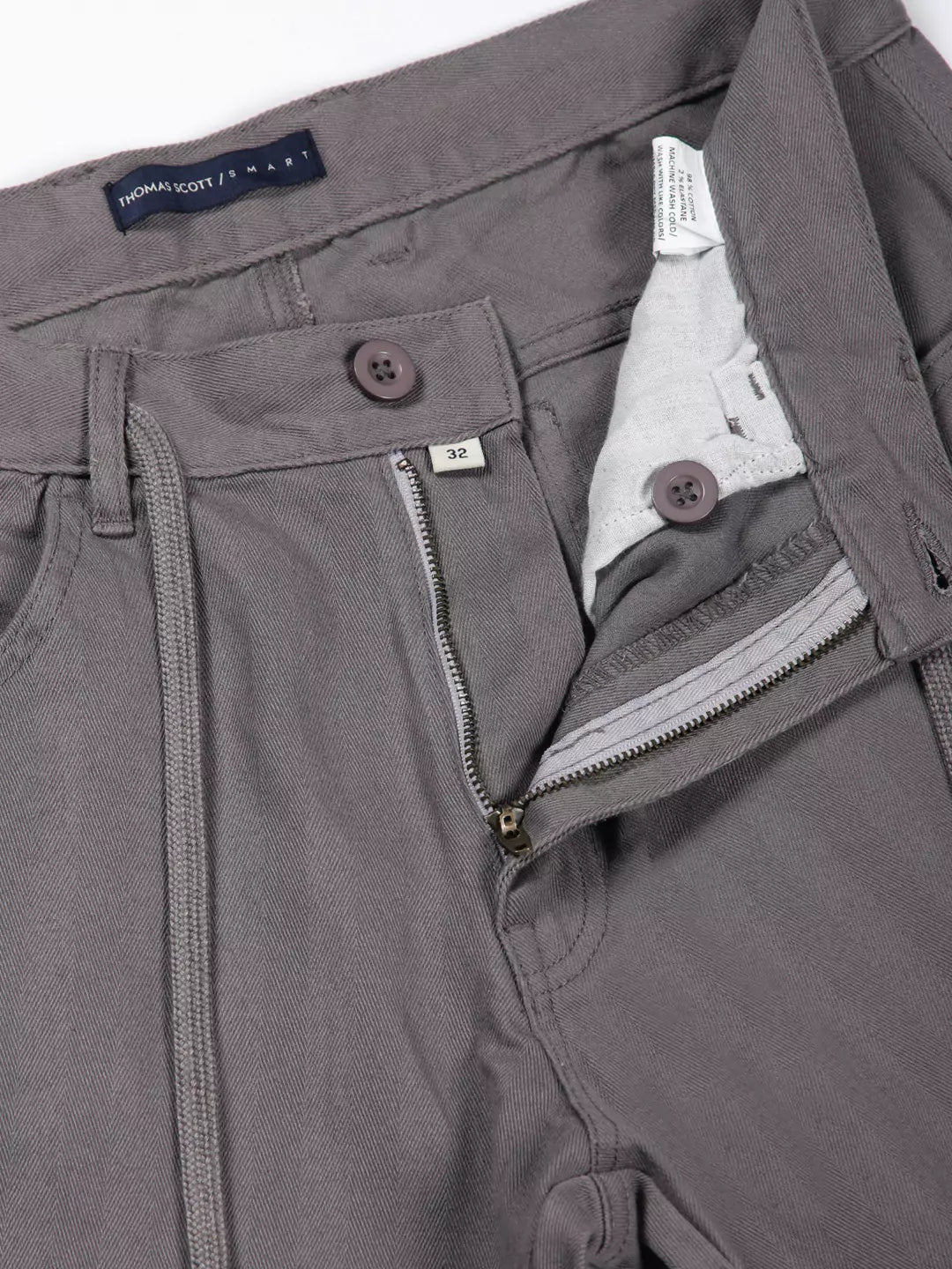 Thomas Scott Men Smart Slim Fit Mid-Rise Cargos Trousers