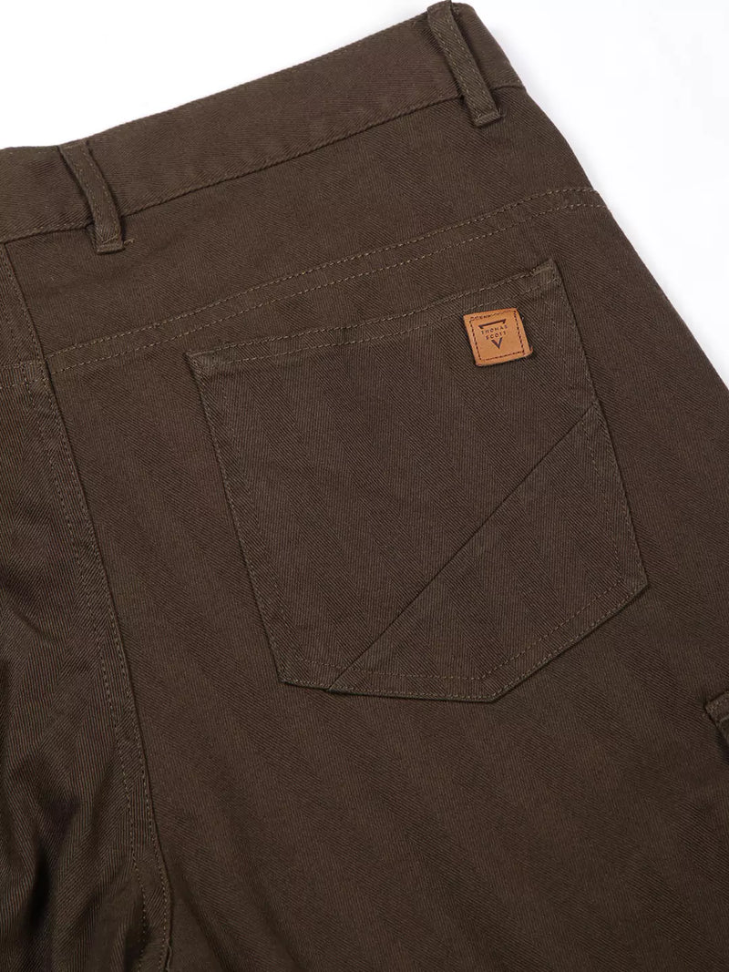 Thomas Scott Men Smart Slim Fit Mid-Rise Easy Wash Cargos Trousers
