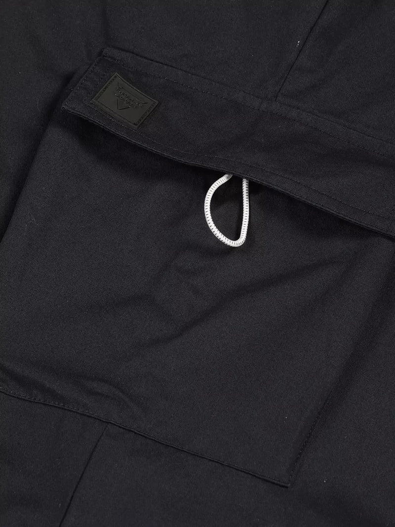 Thomas Scott Men Navy Mid-Rise Regular Fit Parashute Cargos Trousers