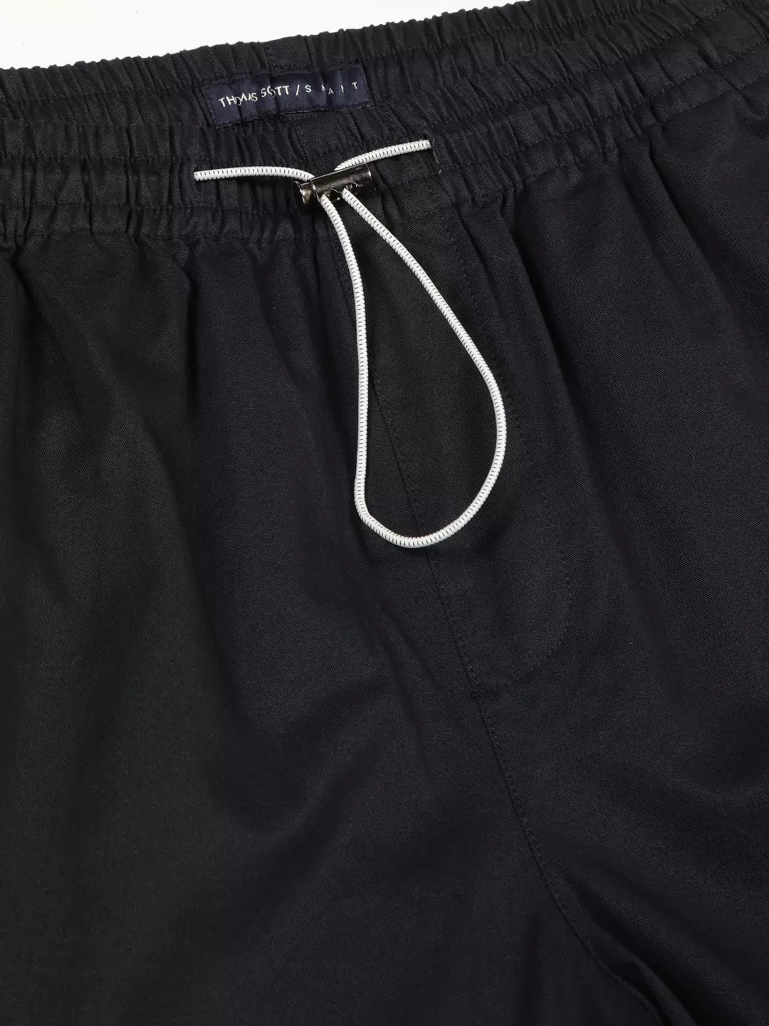 Thomas Scott Men Navy Mid-Rise Regular Fit Parashute Cargos Trousers