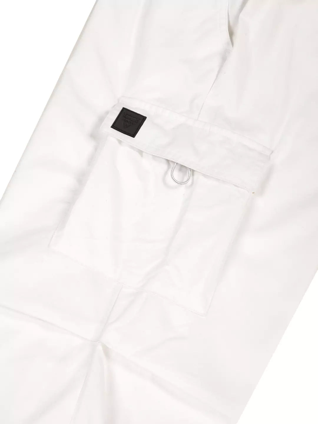 Thomas Scott Men White Mid-Rise Regular Fit Parashute Cargos Trousers