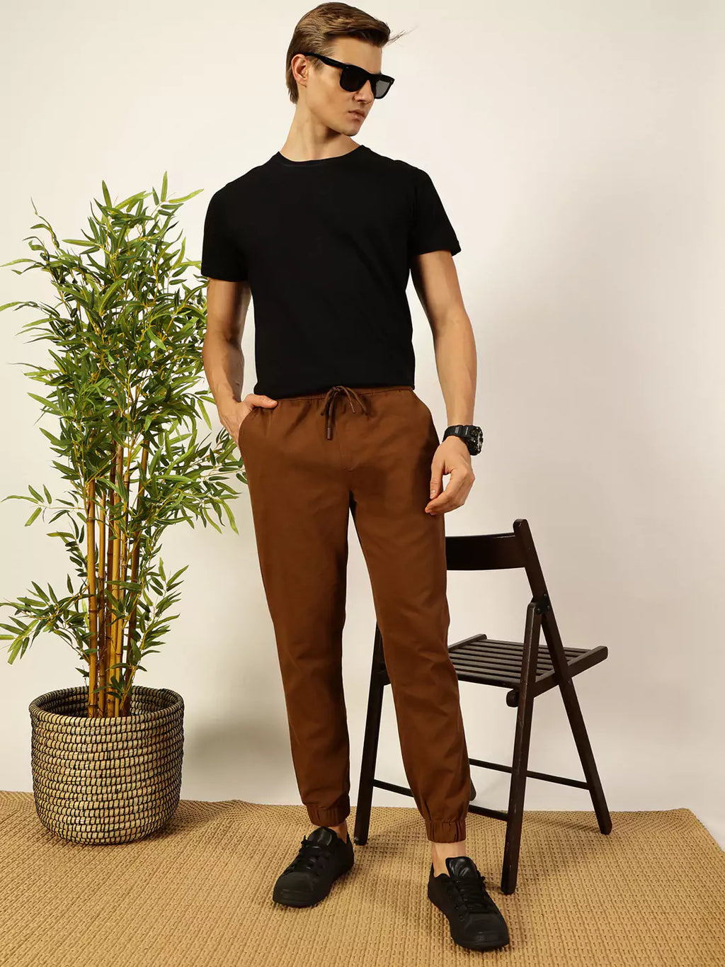 Thomas Scott Men Classic Straight Fit Joggers Trousers