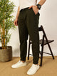 Green Classic Straight Fit Joggers For Mens