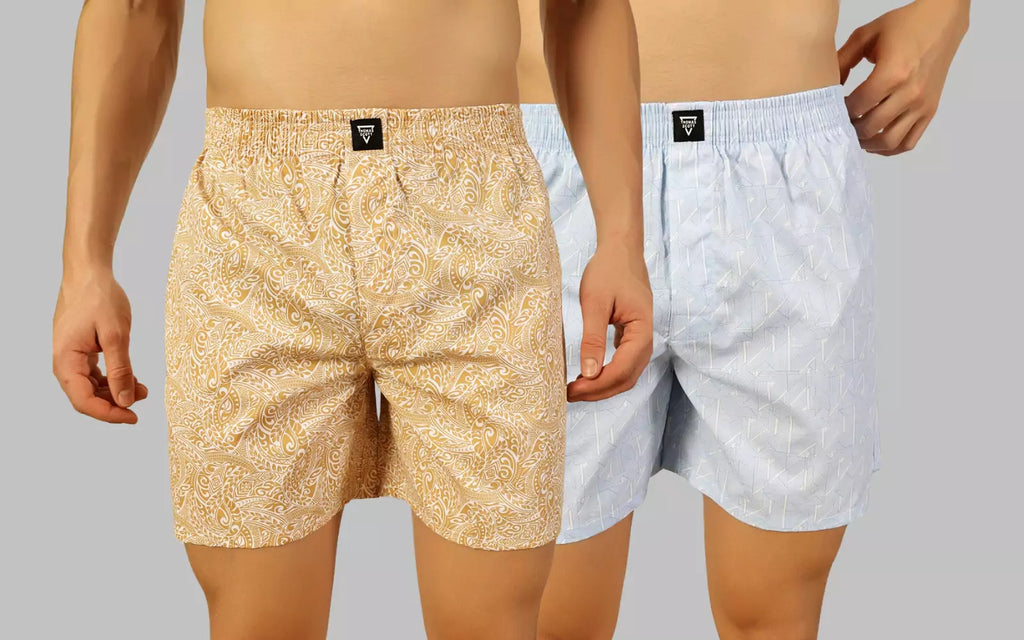 Thomas Scott Men Pack Of 2 Printed Pure Cotton Boxers TSBPO2012