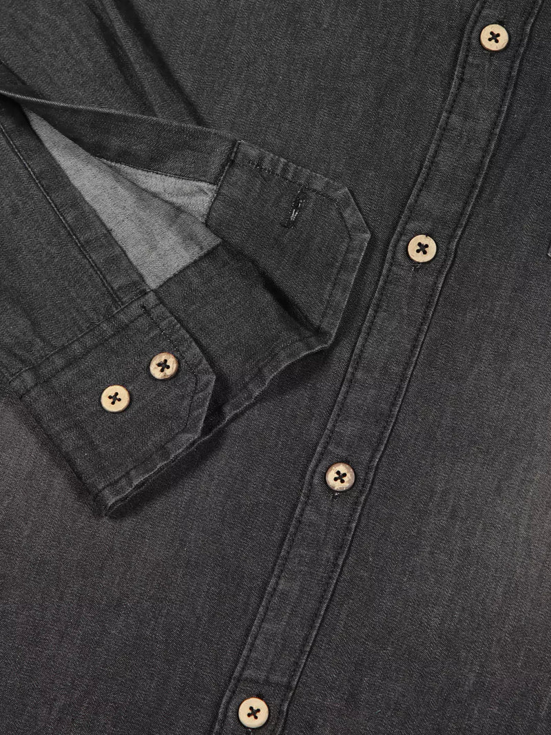 Thomas Scott Men Solid Cotton?Smart Slim Fit Opaque Casual Shirt