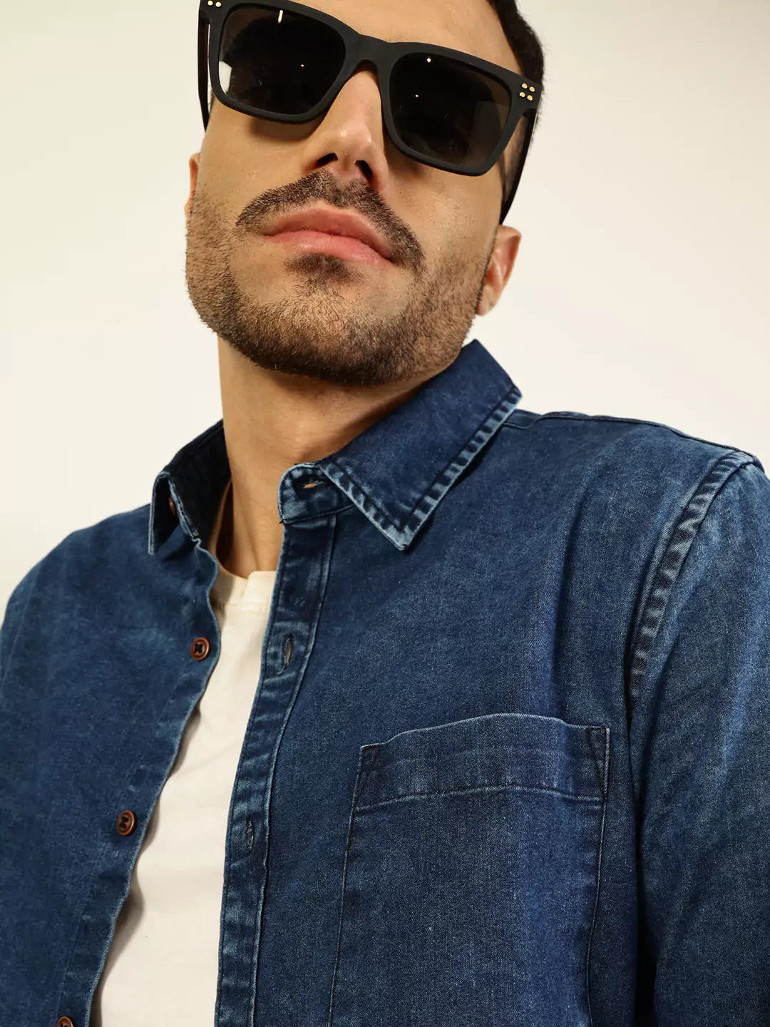Thomas Scott Men Smart Slim Fit Faded Opaque Faded Casual Shirt