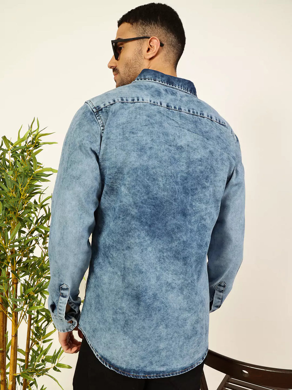 Thomas Scott Men Smart Slim Fit Faded Opaque Faded Casual Shirt