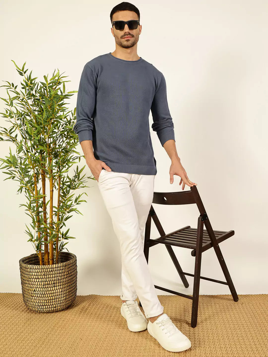 Thomas Scott Men Round Neck Cotton Sweatshirt