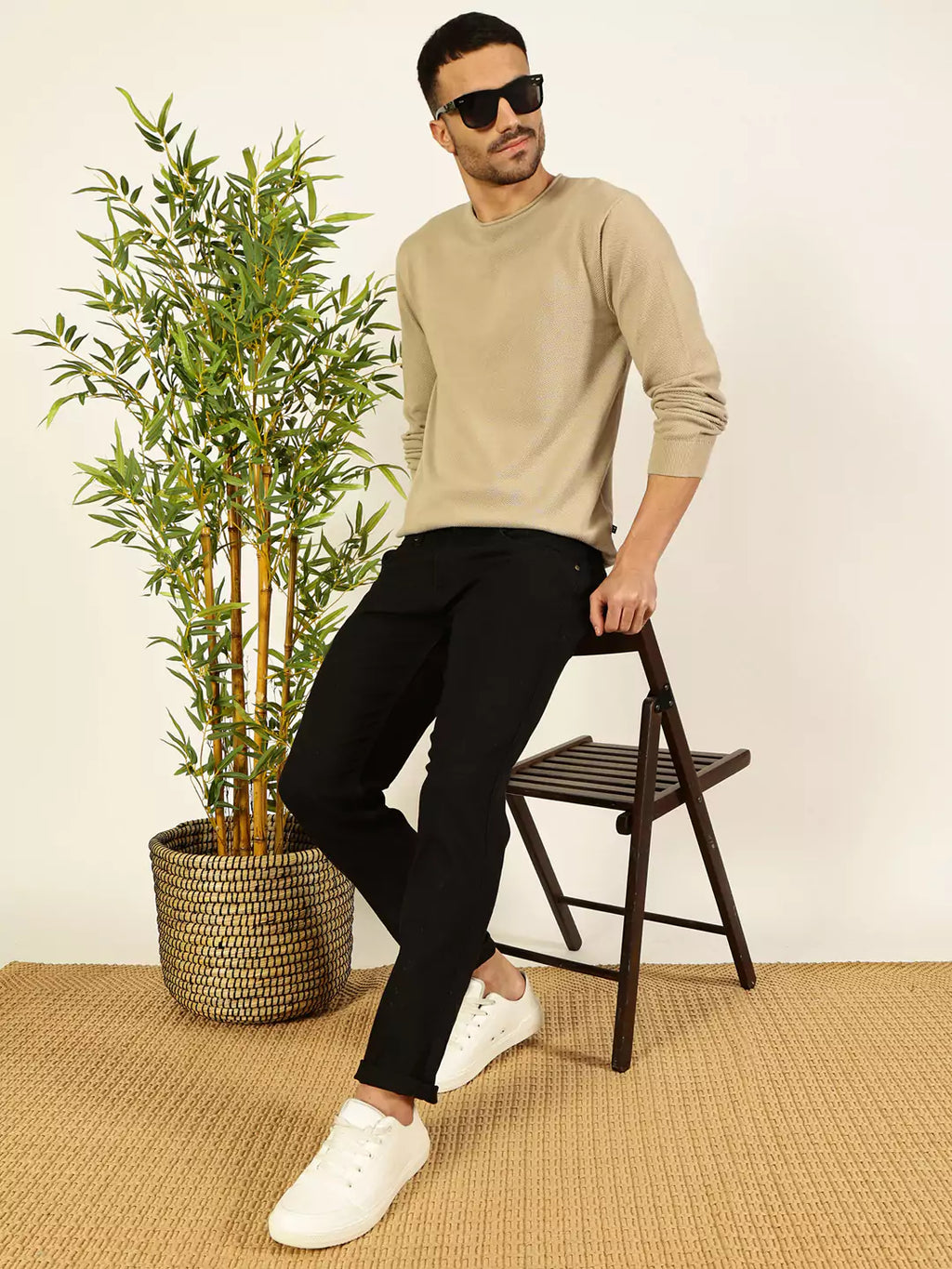 Thomas Scott Men Round Neck Cotton Sweatshirt