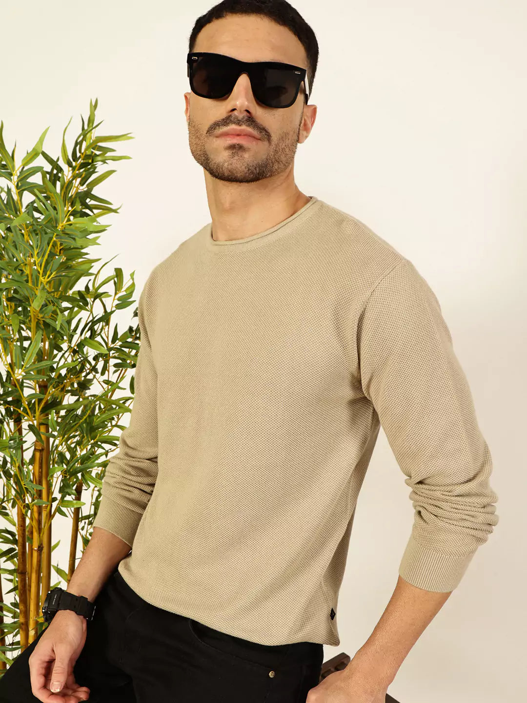 Thomas Scott Men Round Neck Cotton Sweatshirt