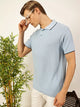 Thomas Scott Men Self Design Regular Fit Knitted Polo T-shirt