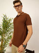 Thomas Scott Men Self Design Regular Fit Knitted Polo T-shirt