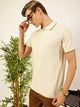 Thomas Scott Men Self Design Regular Fit Knitted Polo T-shirt