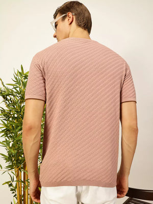 Thomas Scott Men Knit Textured Round Neck T-shirt