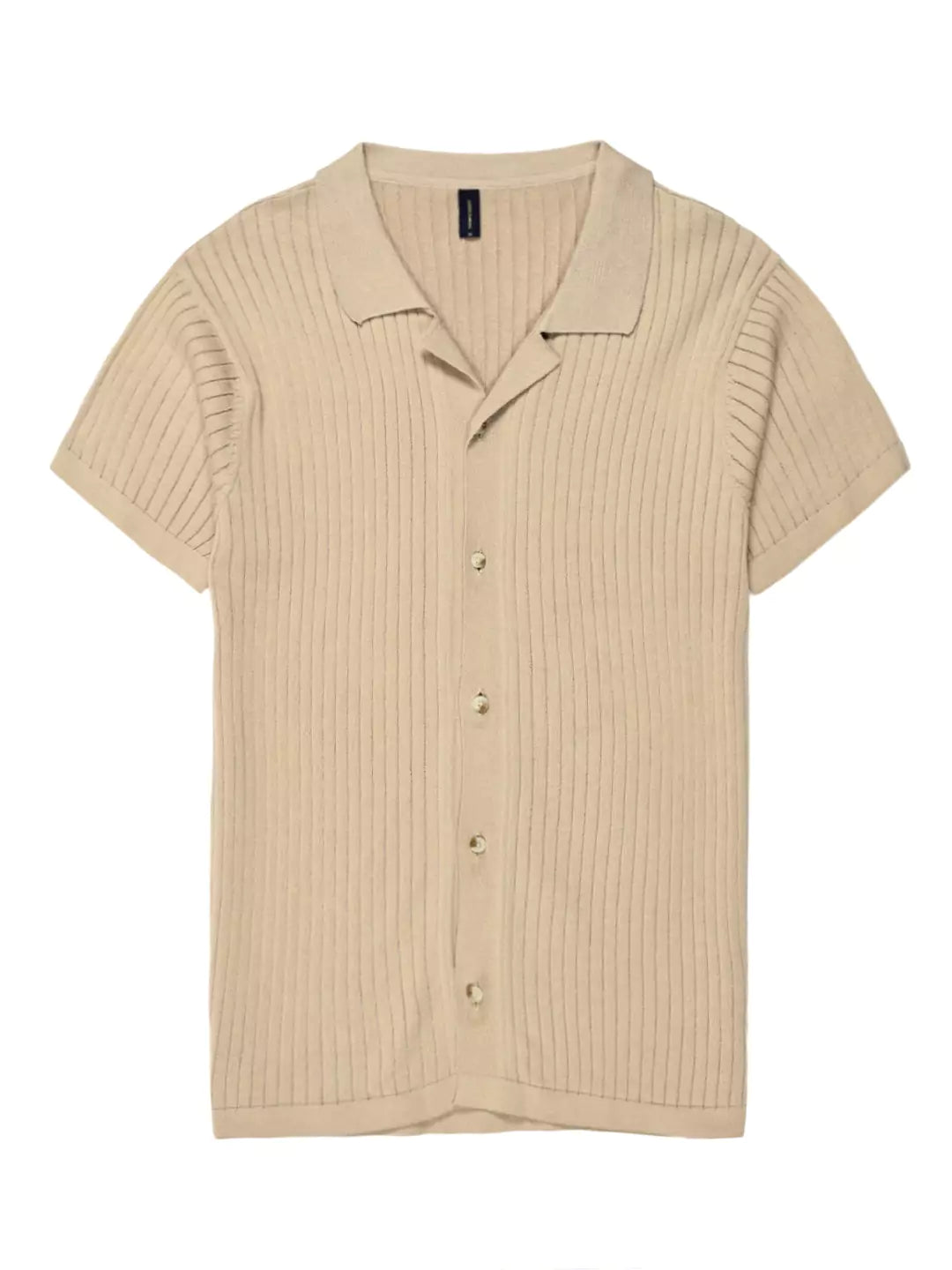 Thomas Scott Men Premium Cuban Collar Solid Cotton Casual Shirt
