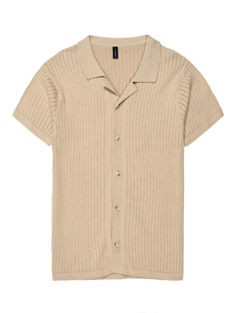 Thomas Scott Men Premium Cuban Collar Solid Cotton Casual Shirt
