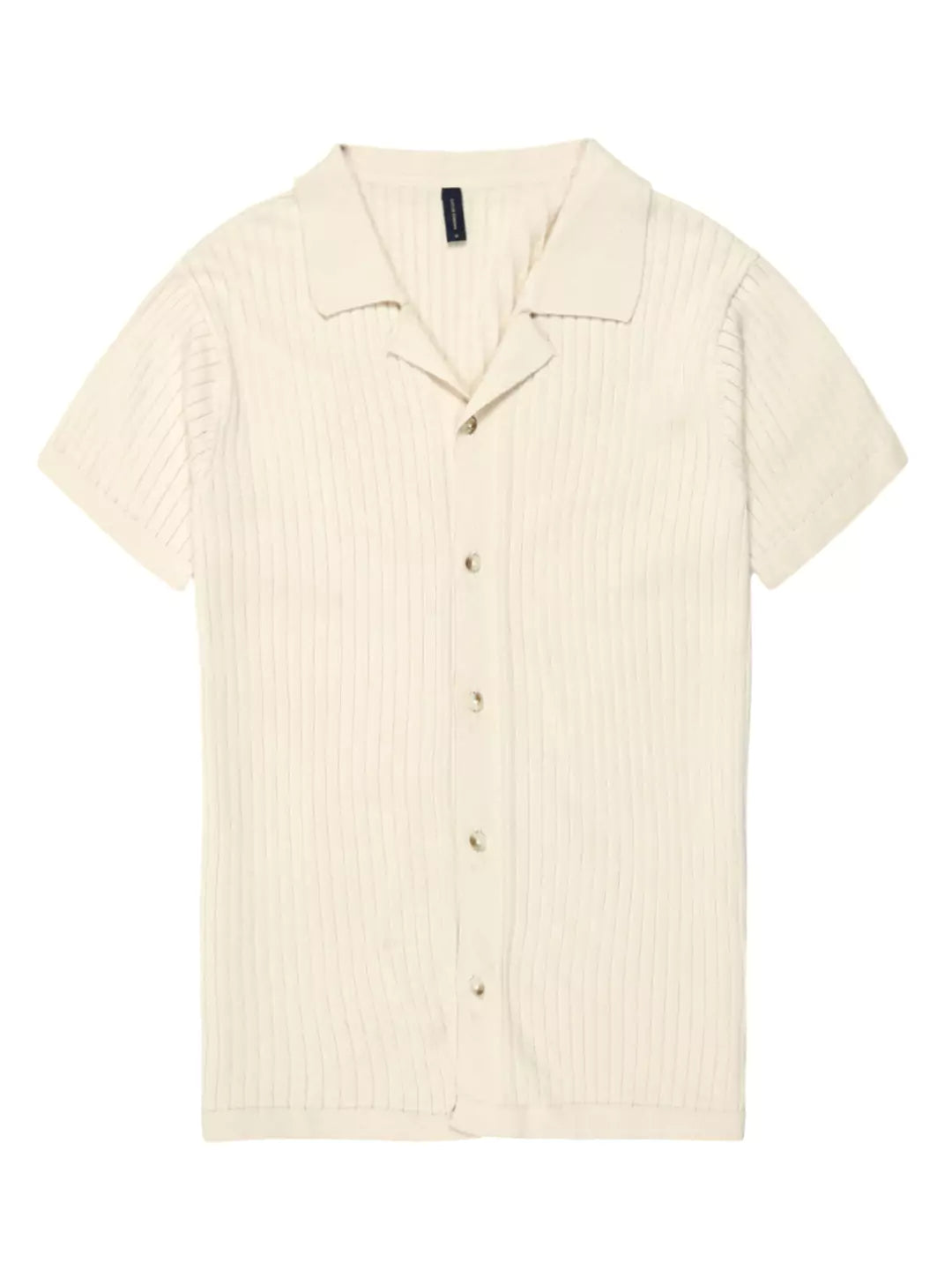 Thomas Scott Men Premium Cuban Collar Solid Cotton Casual Shirt