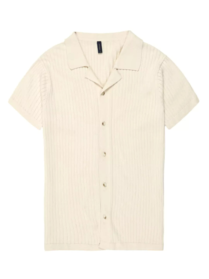 Thomas Scott Men Premium Cuban Collar Solid Cotton Casual Shirt