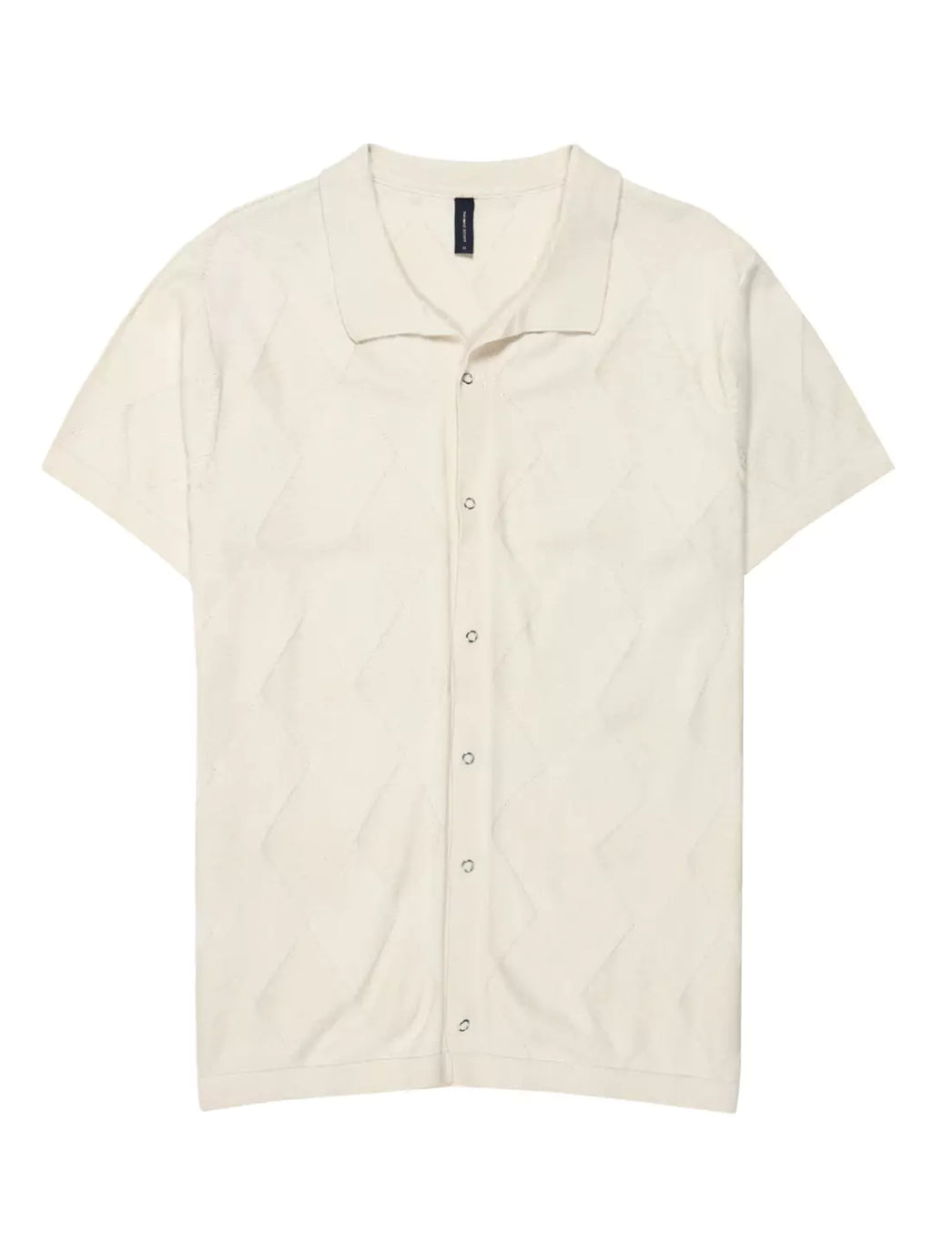 Thomas Scott Men Premium Spread Collar Textured Cotton Casual Shirt