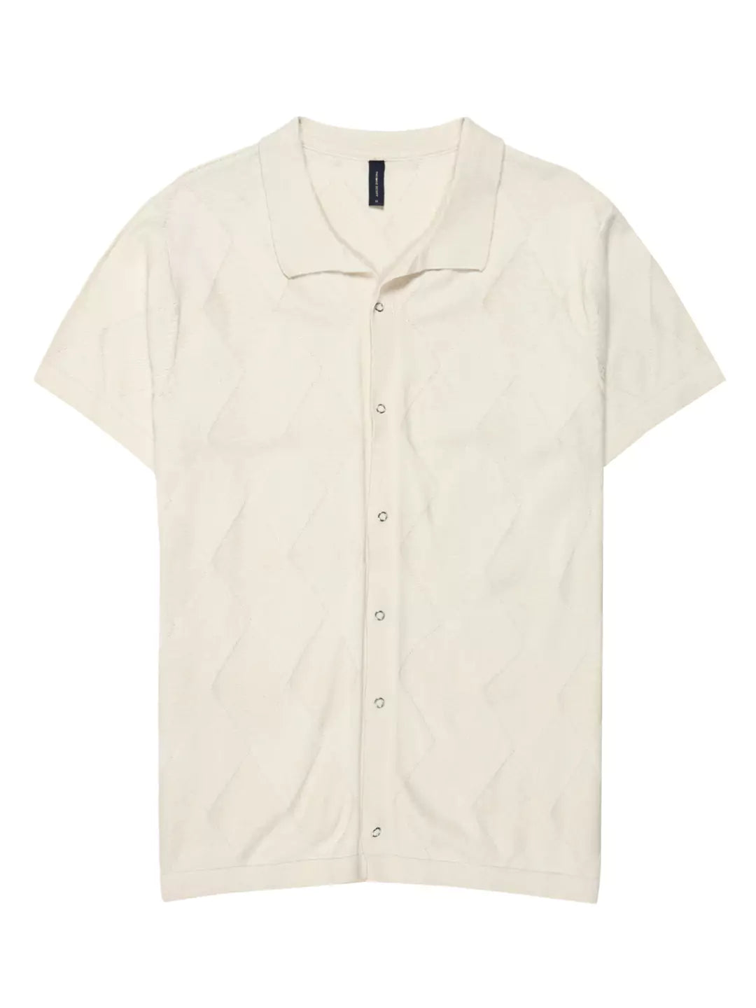 Thomas Scott Men Premium Spread Collar Textured Cotton Casual Shirt