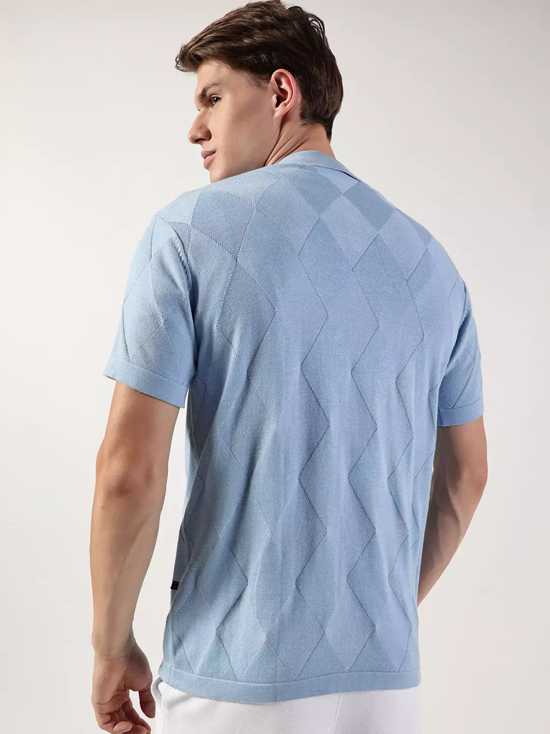 Thomas Scott Men Premium Spread Collar Solid Cotton Casual Shirt