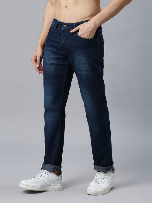 Thomas Scott Men Mid-Rise Classic Fit Light Fade Stretchable Jeans