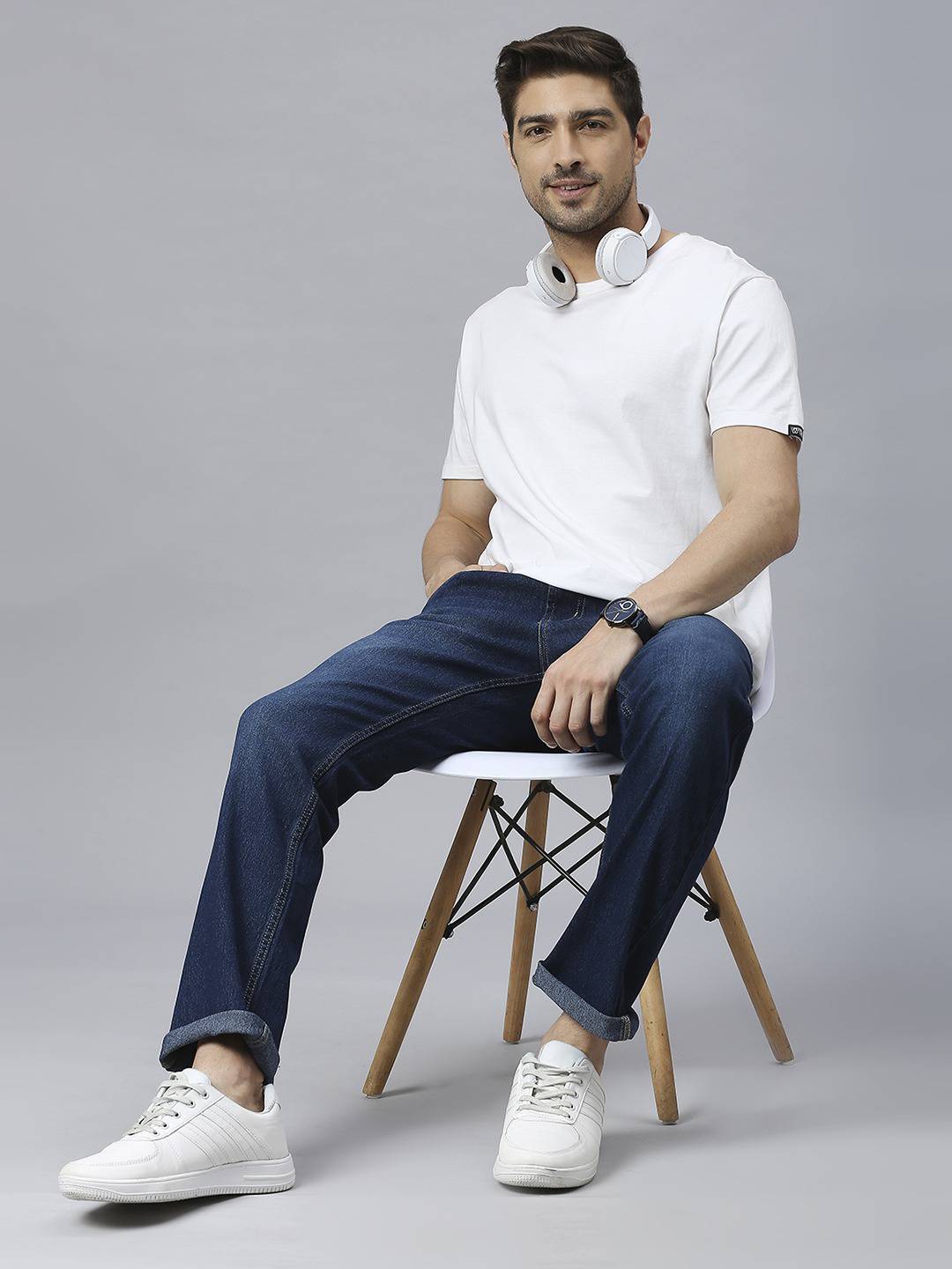 Thomas Scott Men Mid-Rise Classic Light Fade Stretchable Jeans
