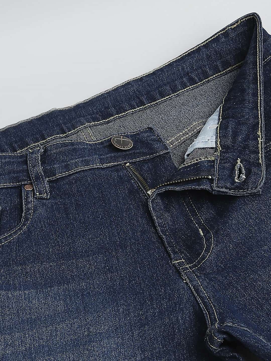 Thomas Scott Men Mid-Rise Classic Light Fade Stretchable Jeans
