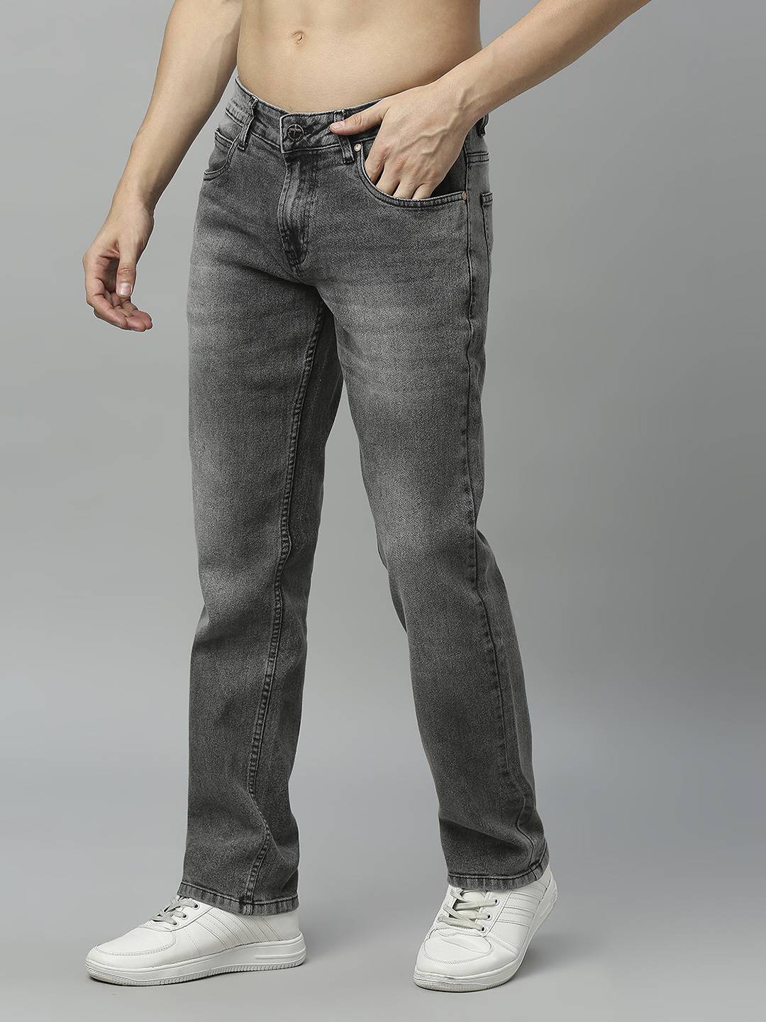 Thomas Scott Men Classic Fit Heavy Fade Whiskers Stretchable Jeans