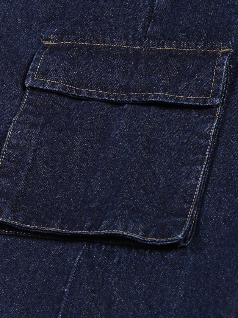 Thomas Scott Men Comfort Relaxed Fit Clean Look Pure Cotton Cargo Jeans