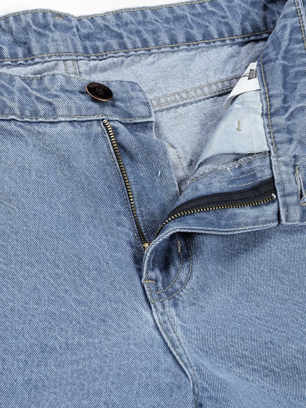 Thomas Scott Men Comfort Relaxed Fit Clean Look Pure Cotton Cargo Jeans