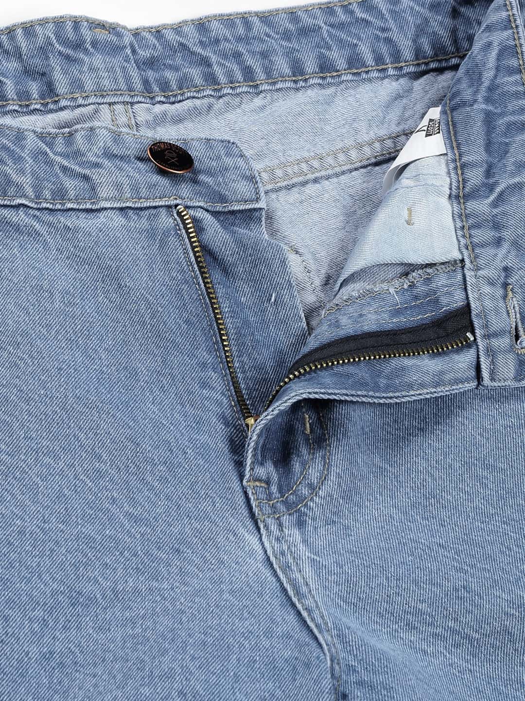 Thomas Scott Men Comfort Relaxed Fit Clean Look Pure Cotton Cargo Jeans
