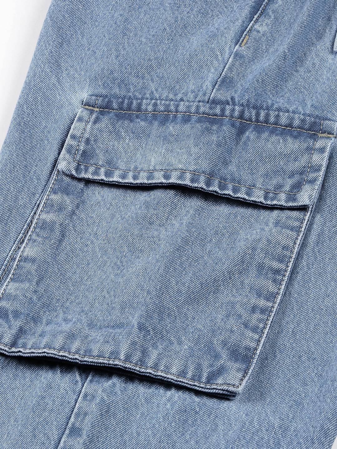 Thomas Scott Men Comfort Relaxed Fit Clean Look Pure Cotton Cargo Jeans