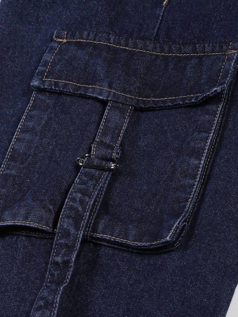 Thomas Scott Men Comfort Relaxed Fit Clean Look Pure Cotton Cargo Jeans