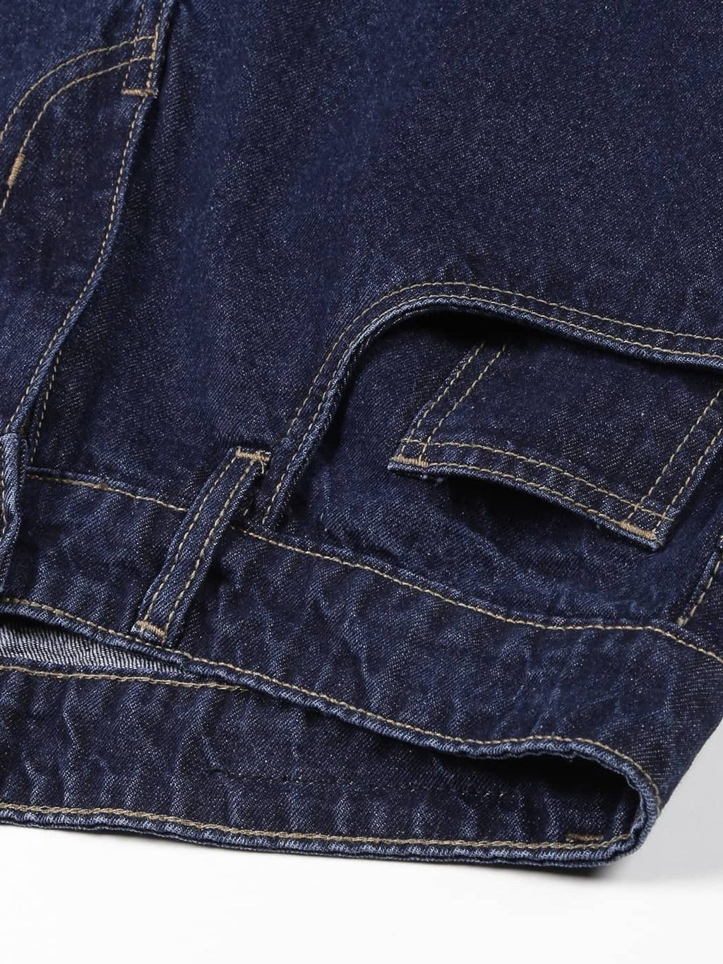 Thomas Scott Men Comfort Relaxed Fit Clean Look Pure Cotton Cargo Jeans