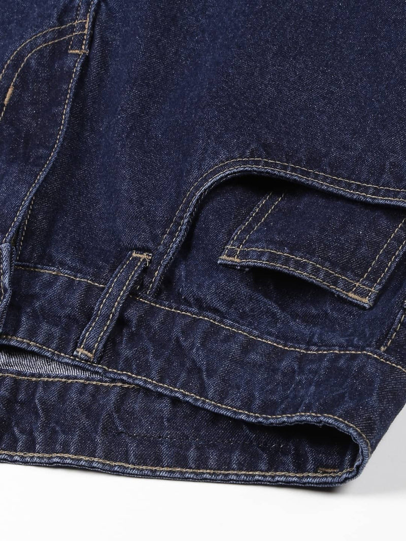 Thomas Scott Men Comfort Relaxed Fit Clean Look Pure Cotton Cargo Jeans