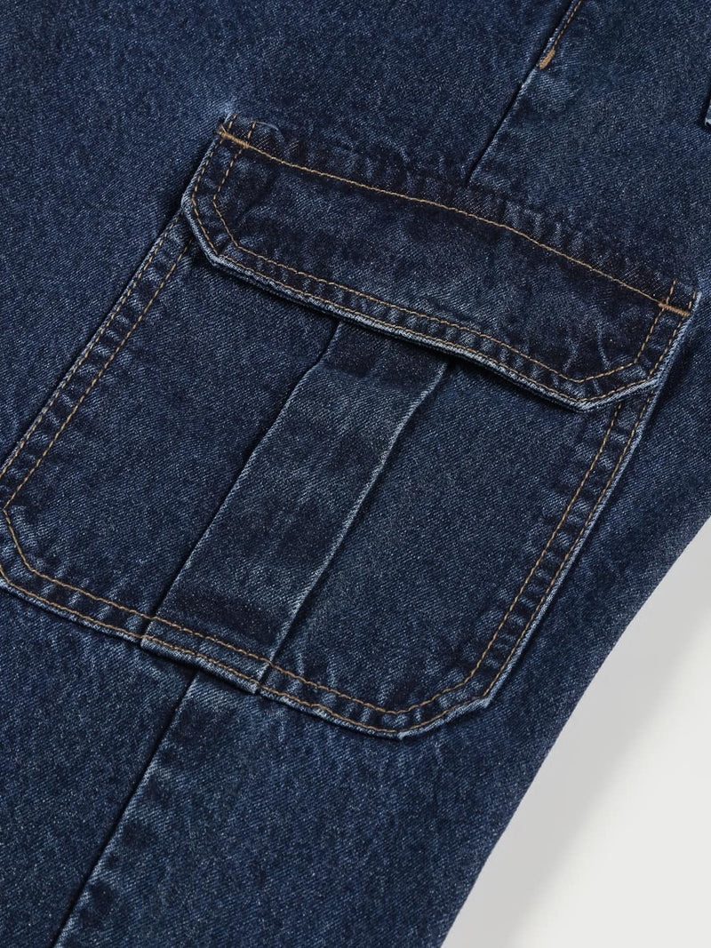Thomas Scott Men Loose Relaxed Fit Mid-Rise Clean Look Cotton Jeans
