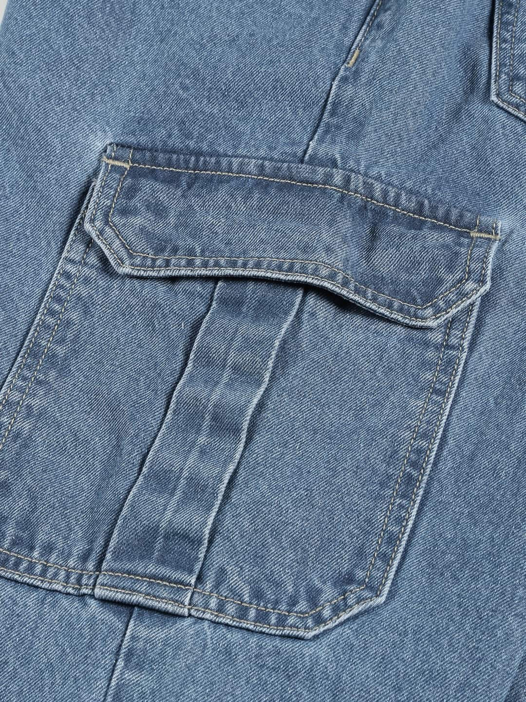 Thomas Scott Men Mid Rise Loose Relaxed Fit Clean Look Light Fade Cotton Jeans