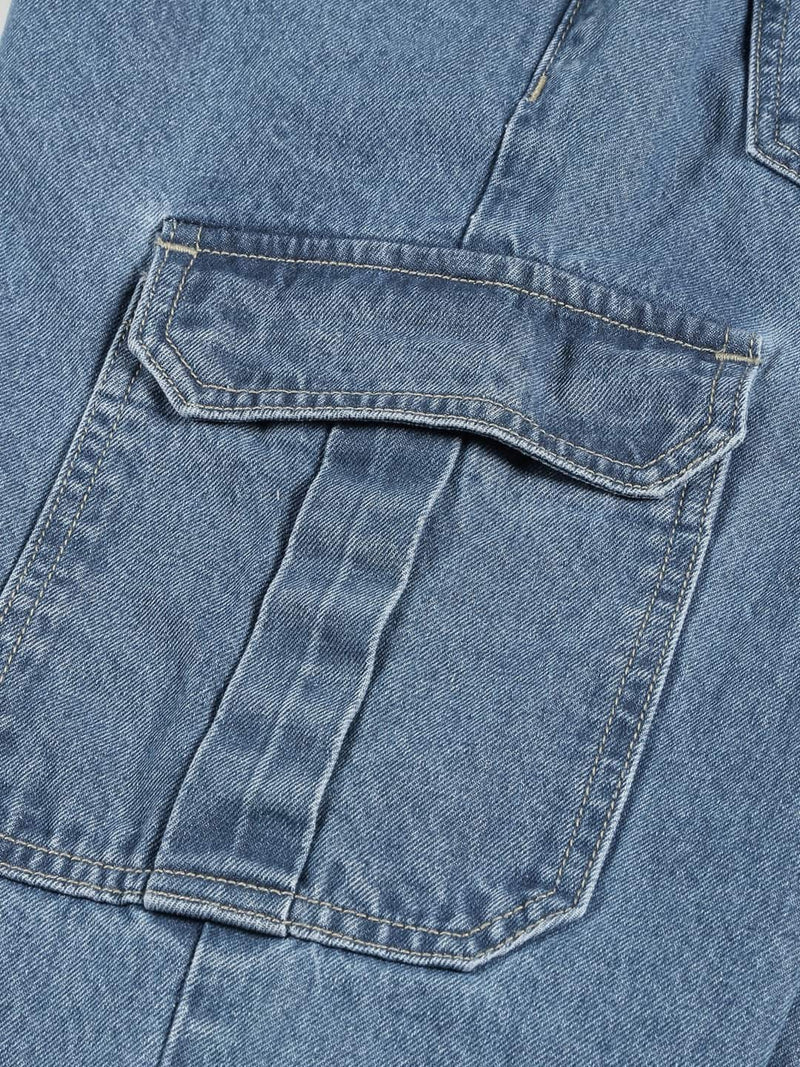 Thomas Scott Men Mid Rise Loose Relaxed Fit Clean Look Light Fade Cotton Jeans