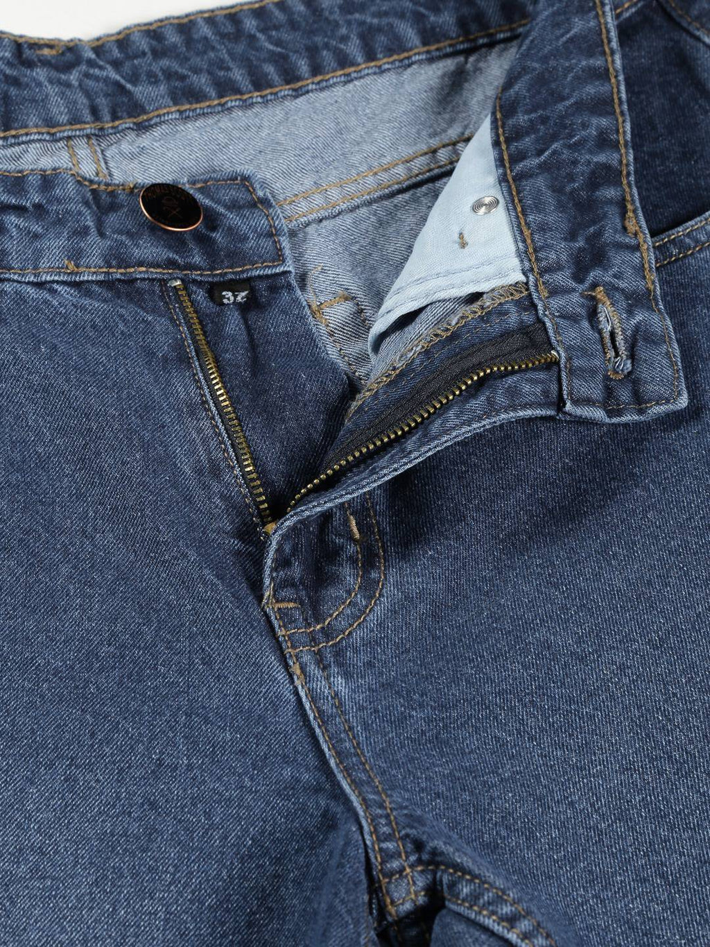 Thomas Scott Men Mid Rise Comfort Relaxed Fit Clean Look Light Fade Cotton Jeans