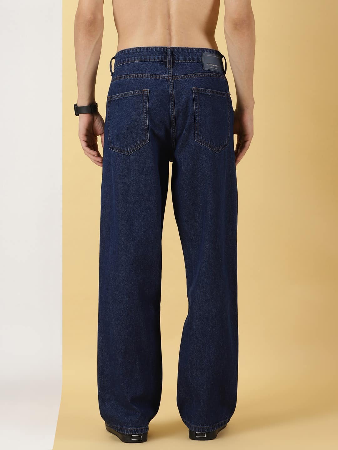 Thomas Scott Men Comfort Relaxed Fit Clean Look Pure Cotton Baggy Jeans