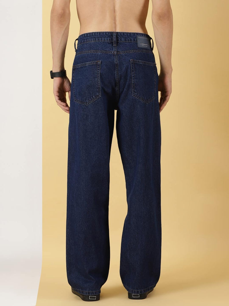 Thomas Scott Men Comfort Relaxed Fit Clean Look Pure Cotton Baggy Jeans