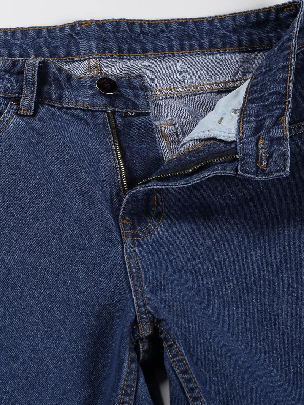 Thomas Scott Men Mid Rise Comfort Relaxed Fit Clean Look Cotton Baggy Jeans