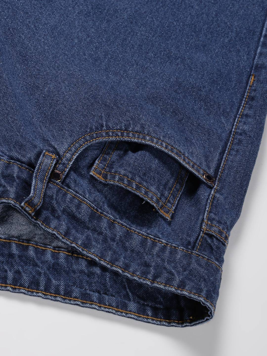 Thomas Scott Men Mid Rise Comfort Relaxed Fit Clean Look Cotton Baggy Jeans